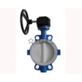 Top quality in different color cast iron electric actuated flange connection butterfly valve